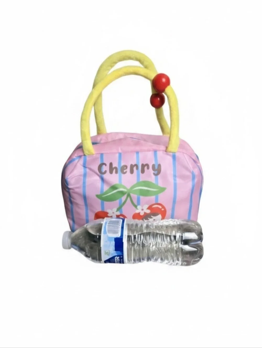 Cartoon Cherry Print Insulated Lunch Bag Snacks Cooler Tote Girls Cherries New
